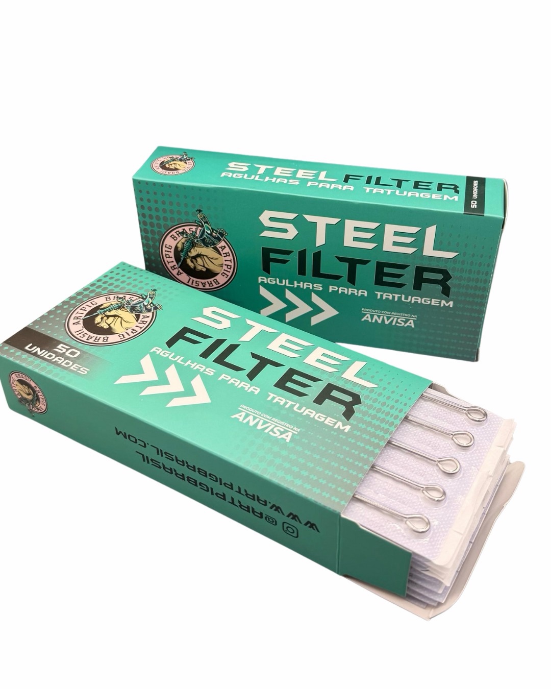 AGULHAS DE HASTE FILTER ARTPIG 50 UNIDADES - Imagem 1
