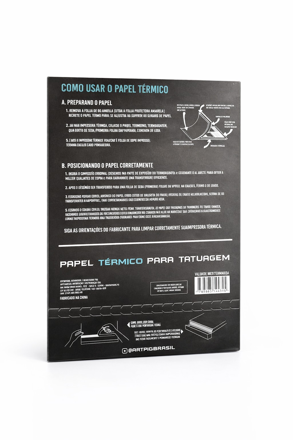 PAPEL TERMICO ARTPIG BRASIL CAIXA COM 100 UNIDADES - Imagem 0