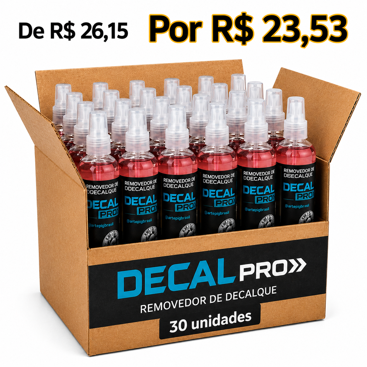 CAIXA MASTER REMOVEDOR DECALPRO 240ML – 30 UNIDADES