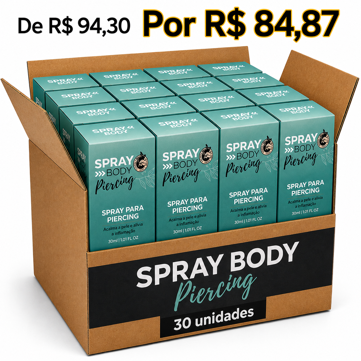 CAIXA MASTER SPRAY PARA PIERCING 30 ML – 30 CX