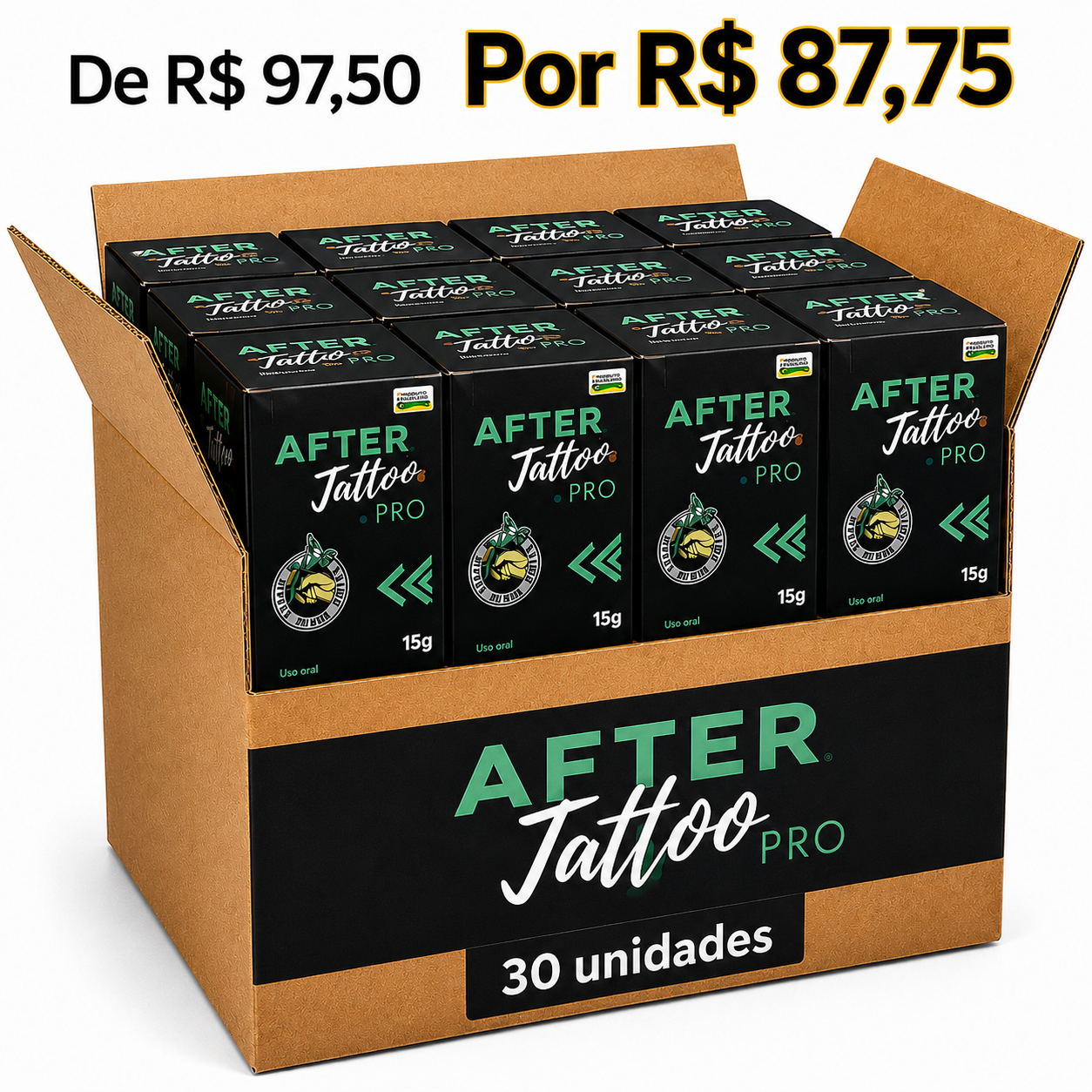 CAIXA MASTER POMADAS AFTER TATTOO PRO 15GR – 30 CX