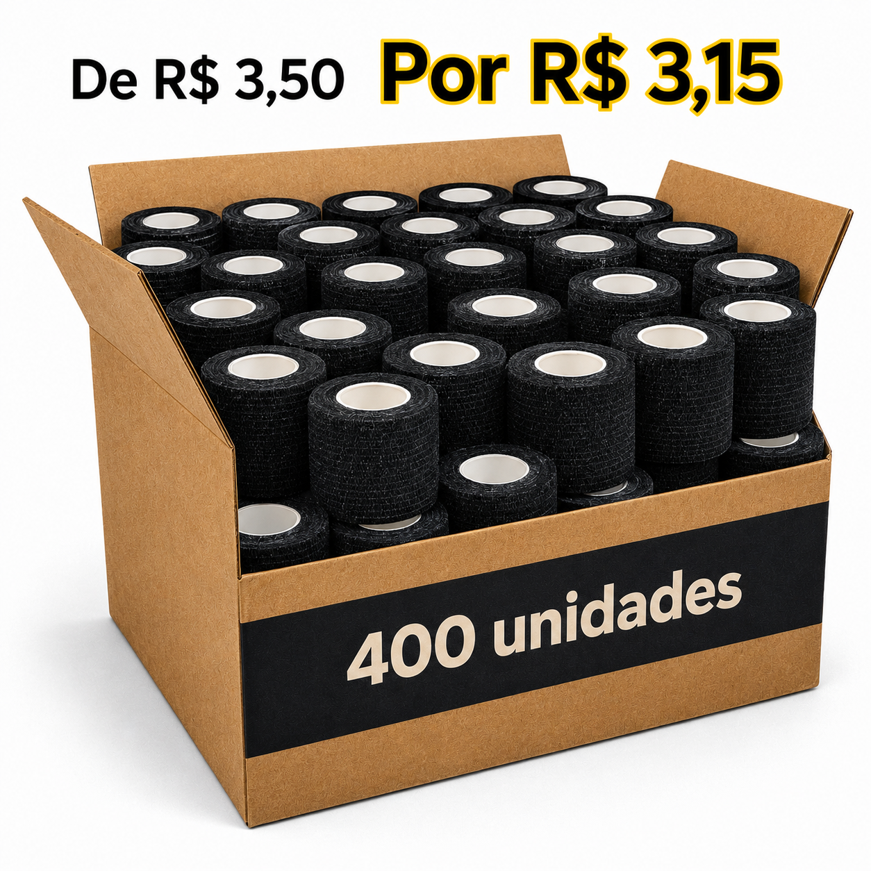 CAIXA MASTER BANDAGEM 400 UNIDADES