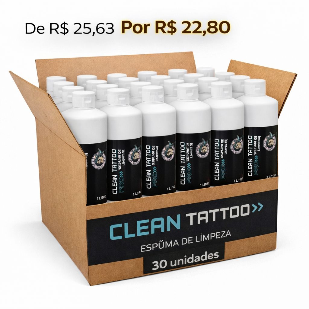 CAIXA MASTER CLEAN TATTOO PRO 1L – 30 UNIDADES