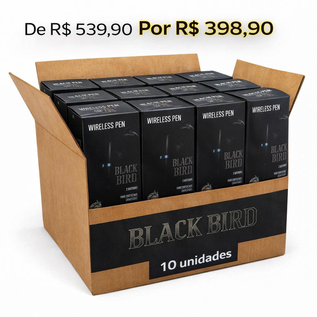 CAIXA MASTER PEN BLACK BIRD 2 BATERIAS 10 UNIDADES