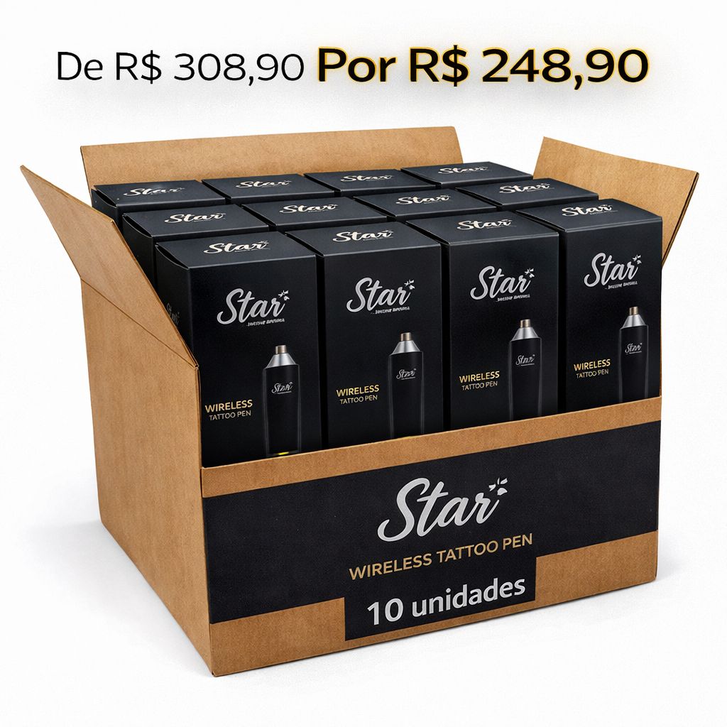 CAIXA MASTER PEN STAR COM RCA 10 UNIDADES