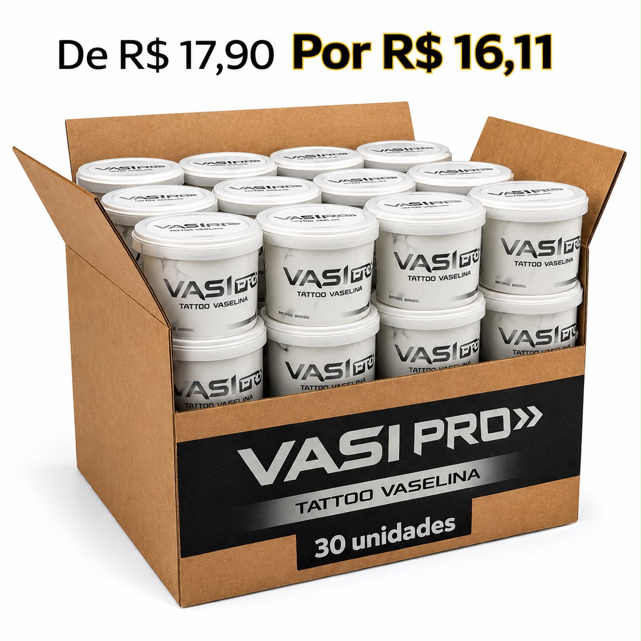 CAIXA MASTER VASELINA VASIPRO 150GR – 30 UNIDADES - Imagem 0