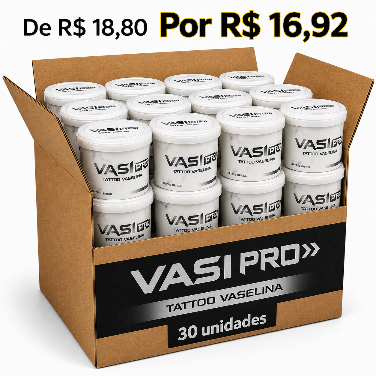 CAIXA MASTER VASELINA VASIPRO 150GR – 30 UNIDADES