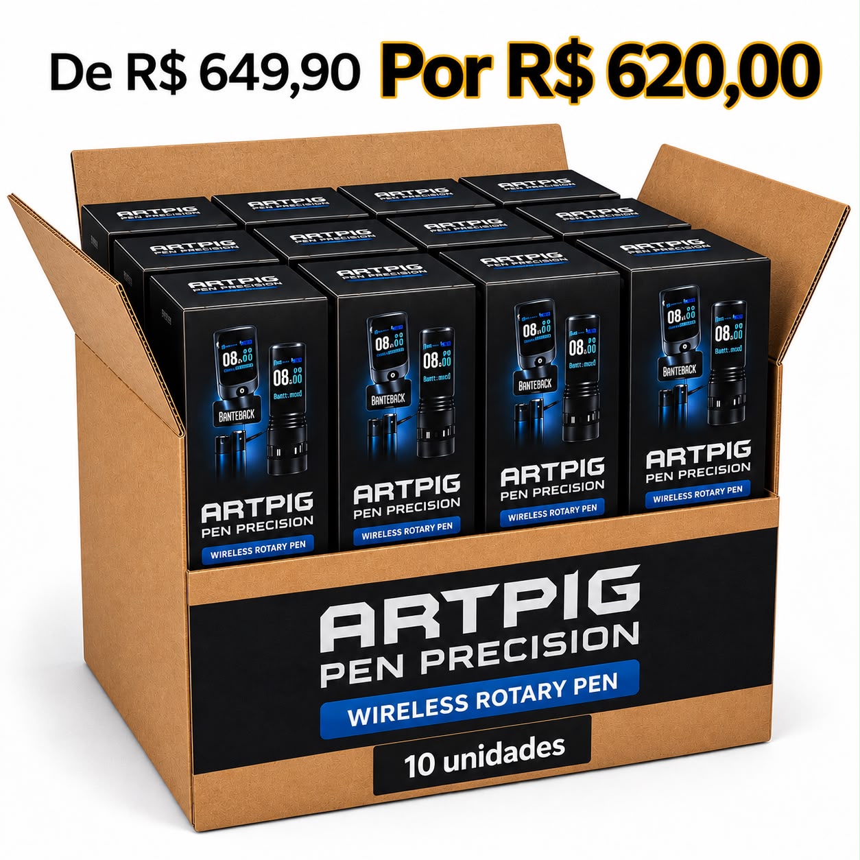 CAIXA MASTER PEN PRECISION 2 BATERIAS 10 UNIDADES