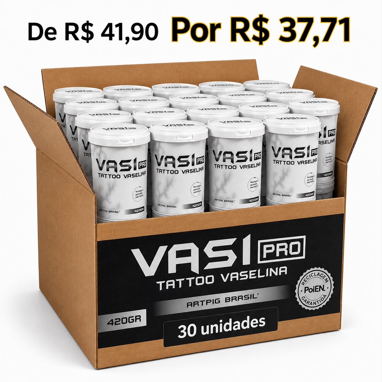 CAIXA MASTER VASELINA VASIPRO  420GR – 30 UNIDADES
