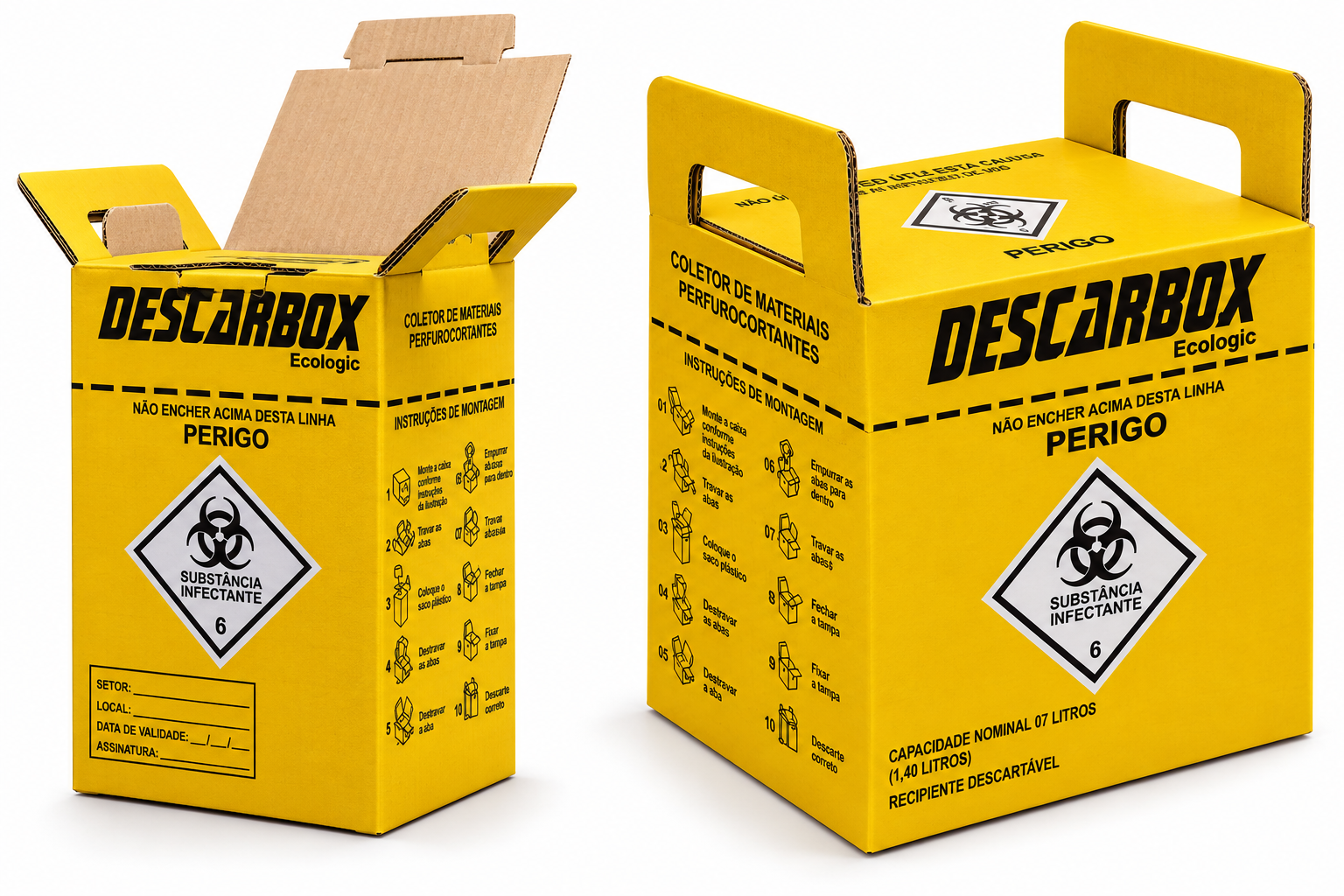 CAIXA DE DESCARTE DESCARBOX 20 UNIDADES - Imagem 1